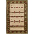 Hand-knotted Beige Novelty Identity New Zealand Wool Rug (8' x 11')