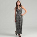 Glamour Women's Black/ White Geometric Maxi Dress
