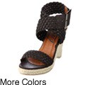 MTNG Women's 'Cris-Cross' Basket Weave Espadrille Wedges