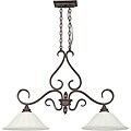 Two-light Black Onyx Island Pendant