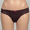 Betsey Johnson Women's Flocked Heart Thong