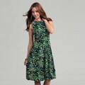 Jessica Howard Women's Blue/ Multi Ruched Dress