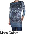 Tabeez Women's Paisley Print Knit Tunic Dress