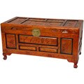 Carved Two-tone Landscape Trunk (China)
