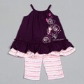 Calvin Klein Toddler Girl's Purple Top and Leggings Set