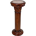 Wood 36-inch Lydian Column Pedestal Stand (China)