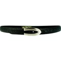 Vecceli Italy Women's Black Alligator-skin Embossed Cowhide Belt