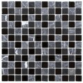 SomerTile 11.5x11.5-inch Chroma Square Ligoria Glass and Stone Mosaic Tiles (Set of 10)