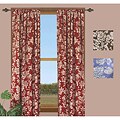 Federal Floral 63-inch Curtain Panel (Set of 2)