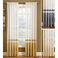 Top-down Reversible Silk Banded Sheer Panel Curtains