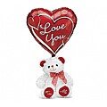 'Just for You!' Valentine Teddy Bear and Balloon
