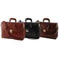 Alberto Bellucci 'Capri' Italian Calf-Skin Triple-Gusset Flap-Over Laptop Briefcase