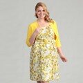 Jessica Howard Women's Plus Size Floral Sweater Dress