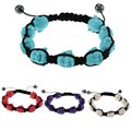 La Preciosa Black Cord Buddha and Black Bead Macrame Bracelet