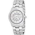 Vernier Women's V201 Round Silver Tone Crono Look Bracelet Watch