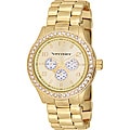 Vernier Women's V11088 Gold Chrono Look Glitz Bracelet Quartz Watch