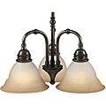 Aztec Lighting Transitional 3-light Antique Brass Chandelier