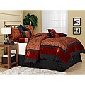 Lenore Red/ Black 7-piece Comforter Set