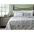 Paloma Grey/ Ivory Oversized Twin-size Quilt Set