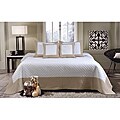 Brentwood Ivory/ Taupe Queen-size Quilted Bedspread Set