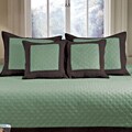 Brentwood 3-piece Seafoam Blue/ Brown Quilted Queen-Size Bedspread Set