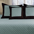 Brentwood 3-piece Blue Surf/ Brown Quilted King-size Bedspread Set