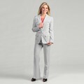 Emily Women's Silblue Two-button Pant Suit