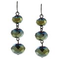 Kenneth Cole Green Faceted 3-drop Earrings