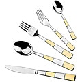 Lorren Home Trends Retro Gold 18/10 20 piece flatware set
