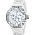 Vernier Women's 'V11042' White Sparkle Chronograph Watch