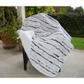 Greenland Home Fashions 'Midnight' Ruffle White/ Black Throw