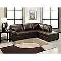 Abbyson Living Pearce Dark Brown Bonded Leather Sectional Sofa