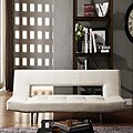 Bento Klic Klac White Vinyl Futon Sofa Bed