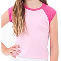 American Apparel Girl's Pink/ Fuchsia Raglan Top