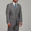 DKNY Men's Grey Tonal Stripe Wool 2-button Suit