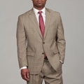 Lauren by Ralph Lauren Men's 2-button Tan Wool Suit