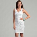 Hailey Adrianna Papell Women's White Ruffle Dress