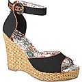Refresh by Beston Women's 'BONNIE-01' Peep-toe Wedge Sandals