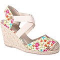 Refresh by Beston Women's 'ADA-02' Fabric Wedges