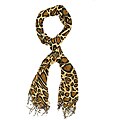 Women's Tan/ Brown Giraffe Print Shawl Wrap