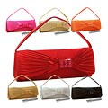 Dasein Satin Glitter Accent Clutch Handbag