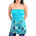 Stanzino Women's Blue/ White Paisely Studded Top