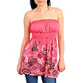 Stanzino Women's Coral/ White Paisley Studded Top