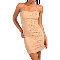 Stanzino Women's Camel Beaded Sweetheart Dress