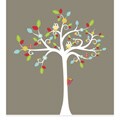 Nursery Wall Art Tree 7-piece Decal Set