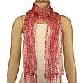 Hand-spun Silk Pink Confetti Scarf (India)