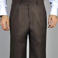 Giorgio Fiorelli Men's Brown Single Pleat Pants