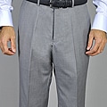 Giorgio Fiorelli Men's Light Gray Flat Front Pants