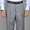 Giorgio Fiorelli Men's Light Grey Single Pleat Pants