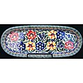 Z.C Boleslawiec Polish Stoneware Cracker/ Olive Plate (11 x 4.25)